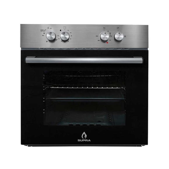 Horno empotrable Supra para gas de 60L en acero inoxidable SUPRA Horno Supra empotrable de 60l para uso de gas lp o natural