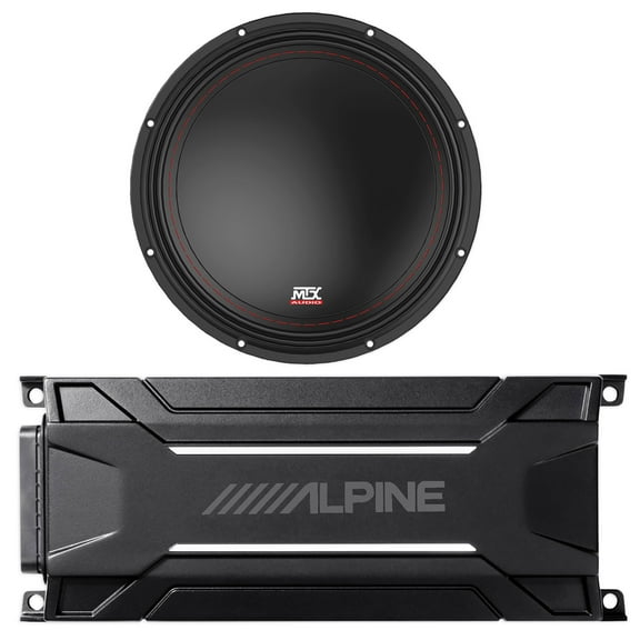 MTX 3510-02 10" 250 Watt RMS SVC 2-ohm Car Audio Subwoofer Alpine Mono Amplifier