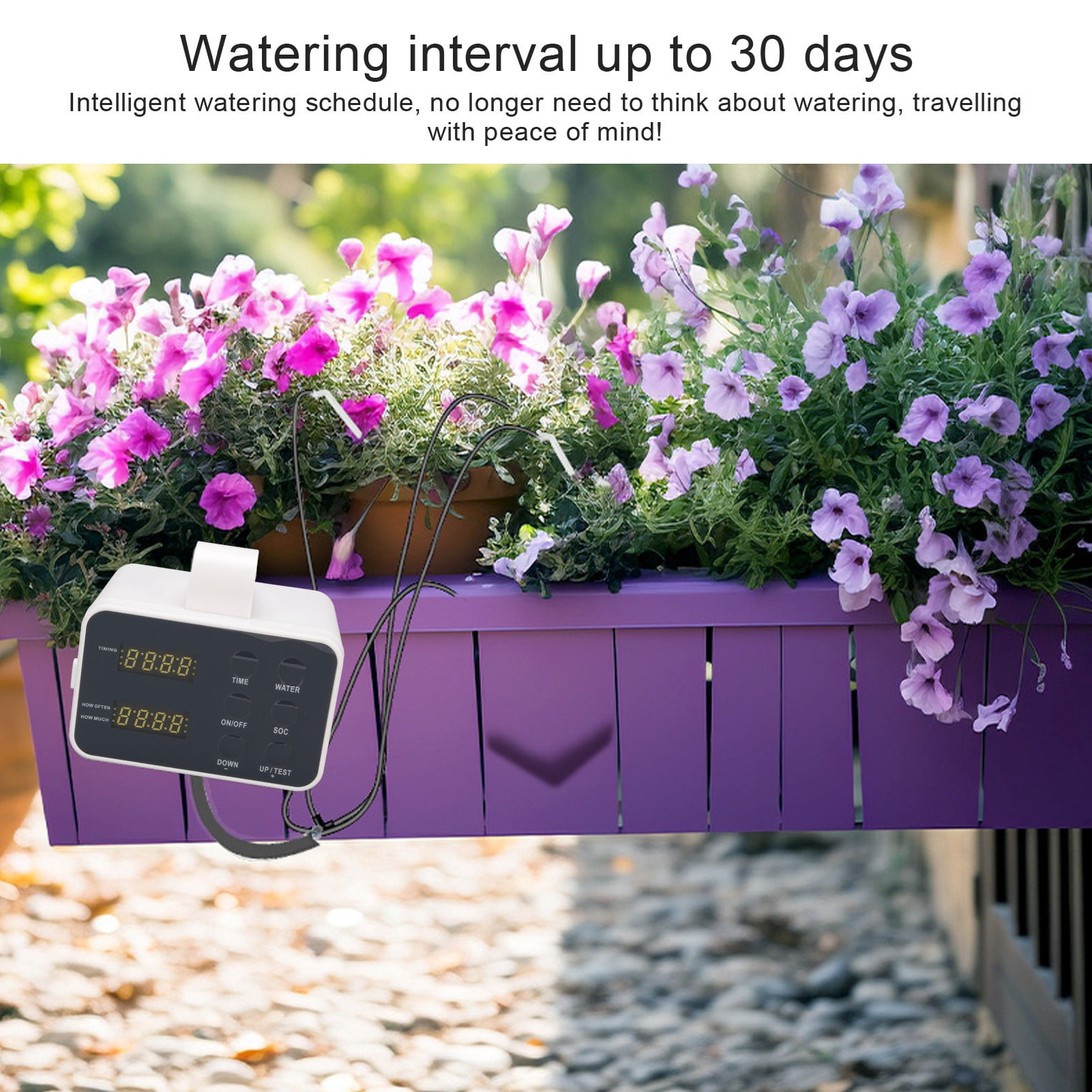 Riousery Automatic Plant Waterer IP65 Waterproof Indoor Self Watering System Auto Drip Irrigation Kit for Potted Plants with 2000mAh Battery, 35 Pieces Accessories Included, 7.87 inches / 20 cm
