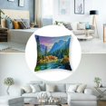 thumbnail image 5 of BANET Green Natural Throw Pillow Covers, Decorative Pillow Covers Digital Printing for Couch Sofa Bed Invisible Zipper 12x12in, 5 of 7