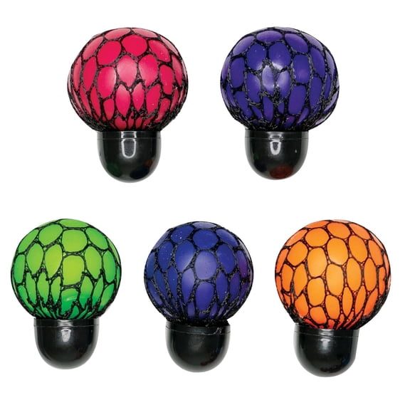 Mesh Stress Relief Ball Soft Desk Accessory Assorted 4 Count