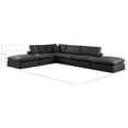 thumbnail image 3 of Meridian Furniture Comfy Black Vegan Leather 6-Pc. Modular Sectional, 3 of 11