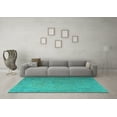 thumbnail image 3 of Ahgly Company Machine Washable Indoor Rectangle Persian Turquoise Blue Traditional Area Rugs, 7' x 9', 3 of 4