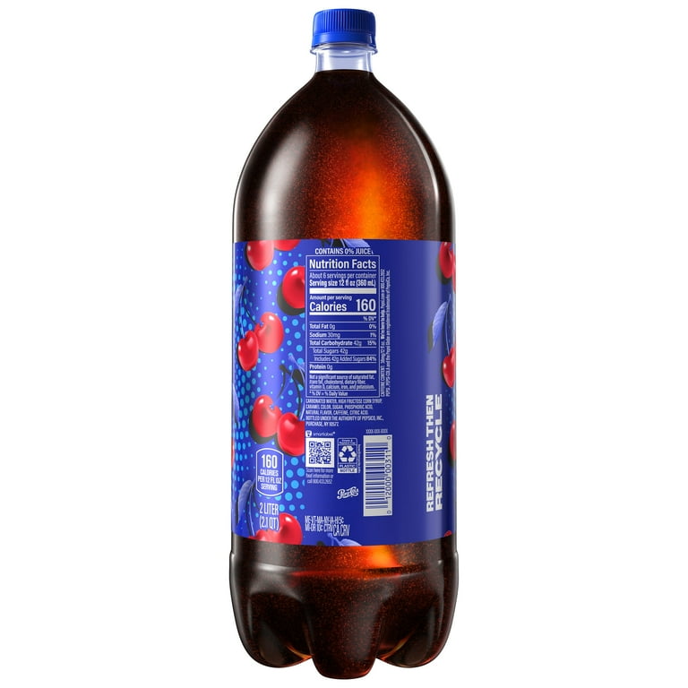 Pepsi Cola Wild Cherry Flavor Soda Pop, 2 Liter Bottle, Perfect