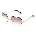 thumbnail image 1 of Gafas de sol sin montura para mujer con forma de corazón. Gafas de moda con forma de corazón. Gafas de sol monas con forma de corazón, 1 of 3