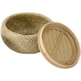 thumbnail image 3 of Woven Tea Jar with Lid Bamboo Tea Box Loose Tea Storage Basket Teaware Storage Jar, 3 of 8