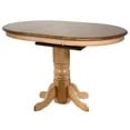 thumbnail image 2 of Sunset Trading Brook 42" Round Extendable Butterfly Wood Pub Table in Cream, 2 of 5