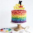 thumbnail image 5 of Topper para pastel LECAKTO con brillo dorado, 1er cumpleaños, ratón, 5 of 5