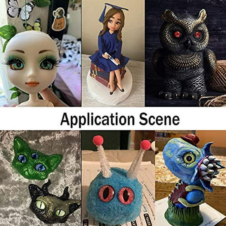 How to make the eyes for your toy using glass cabochons and pebbles