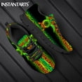 thumbnail image 1 of Zapatillas planas para hombre, con estampado tribal polinesio de tortuga, informales, con cordones, transpirables, para caminar, 1 of 6