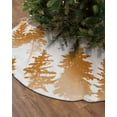 thumbnail image 6 of Burnt Orange Forest Christmas Tree Skirt 36 Inches Large Christmas Skirt Tree, Modern Abstract Silhouette Art Tree Skirt Christmas Decorations for Fireplace Party Holidays Indoor Outdoor, 6 of 7