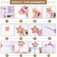 thumbnail image 4 of 3Set Princess Wand Kit Include Wands Gem Stickers Ribbons Make Your Own Princess Wand Magic Fairy Wand Stick Unfinished Wooden DIY Wands, 4 of 7