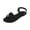 Black, variant on Willtoo Womens Strappy Flat Sandals Flip Flops Open Toe Ring Sandals Elastic Ankle Strap Summer Beach Casual Walking Shoes