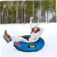 thumbnail image 2 of Graflsoa Red 80x80cm Small Inflatable Snow Sled with Handles - Foldable Portable Design, Soft Oxford Cloth Base & Freeze-Resistant Thickened PVC Inner Tube for Kids & Adults Winter Fun, 2 of 7