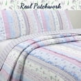 thumbnail image 3 of Ruffles Girl 100% Cotton Reversible Quilt Bedding Set, Coverlet, Bedspread (    3 Piece: 1 Quilt + 2 Shams), 3 of 7