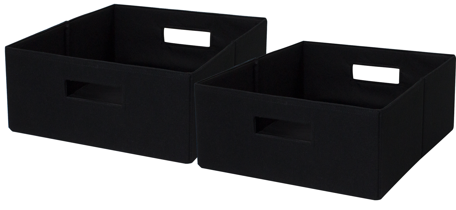 Better Homes & Gardens Half-Size Fabric Storage Bin, Black, 2 Pack