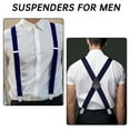 thumbnail image 4 of Men's 2 Inch Heavy Duty Suspenders，Adjustable X-Back with Strong Clips for Work,Jeans,and More, 4 of 7