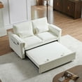 thumbnail image 5 of Modern Convertible Loveseat Sleeper Sofa with Adjustable Backrest & Pull-Out Twin Bed - 2-Seater Space-Saving Design for Small Apartments, Includes Lumbar Support Pillows & Easy Assembly, 5 of 9