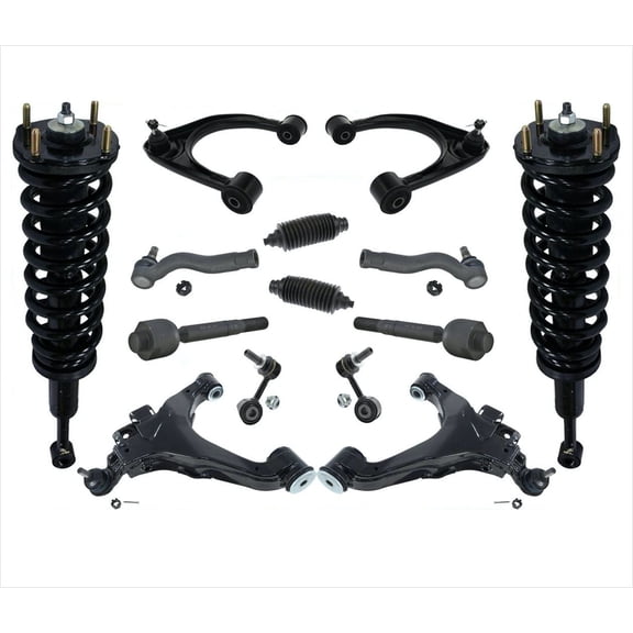 Front Complete Strut Lower & Upper Arms 12 Pcs fits Sequoia 4 Wheel Drive 08-15