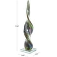 thumbnail image 3 of 4" x 17" Multi Colored Glass Swirl Abstract Sculpture with Clear Base, by DecMode, 3 of 9