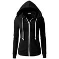 thumbnail image 2 of H2H Womens Active Slim Fit Zip Up Long Sleeve Hoodie Jacket BLACK US L/ASIA L (CWOHOL020), 2 of 5