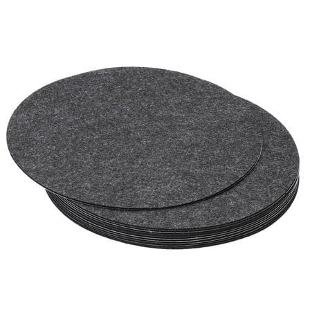 Uxcell 9 Inch Diameter Lamp Base Felt, 10Pack 2mm Thickness Adhesive Non-slip Anti-scratch Backed Felt, Dark Grey