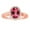 Rose Gold, variant on 6 x 4 in. 14K Yellow Gold Oval Rubilite VS2 Gemstone Ring
