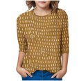 thumbnail image 6 of GNFQXSS Kids Text Graphic Long Sleeve Crew Neck Pullover Relaxed Soft Breathable Comfortable Casual School Party Wear Brown 11 Years, 6 of 6