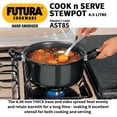 thumbnail image 4 of Futura Black Aluminium Cook N Serve Stewpot 8.5 Liters, 28 Cm, 4.06mm | Hard Anodised Sauce Pan With Stainless Steel Lid, Cooking Pot With Two Handles (AST85), 4 of 4