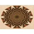 thumbnail image 1 of Ahgly Company Machine Washable Indoor Rectangle Transitional Red Brown Area Rugs, 2' x 4', 1 of 7