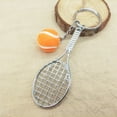 thumbnail image 4 of Llavero de raqueta de tenis, llavero de metal Llavero creativo Llavero deportivo Pelota de tenis 4 piezas, 4 of 4