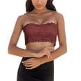 thumbnail image 2 of Bras for Women Strapless Bra Lace One Word Wrap Chest Underwear No Steel Ring No Cup Hosiery Without Shoulder Strap, 2 of 6