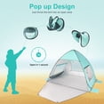 thumbnail image 5 of TOBTOS UPF 50+ Pop Up Beach Tent for 2-3 People, Automatic Sun Shelter with UV Protection, Portable Lightweight Beach Canopy with Carry Bag(Mint Green), 5 of 8