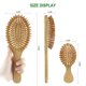 thumbnail image 5 of Juego de 2 cepillos de pelo de bambú con cepillo desenredante de paleta y mini cepillo de tamaño de viaje, cepillo de madera natural para masaje del cuero cabelludo, cabello grueso/fino/rizado/seco, 5 of 8