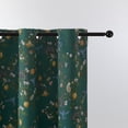 thumbnail image 3 of JJCOITR Sage Green Vintage Curtains Drapes Grommet Luxury Whimsical Floral Lemon Hummingbird Mid Century Colorful Blackout Drapes for Living Room Bedroom,1 Panels, 52"x84", 3 of 9