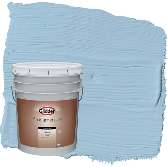 Glidden Fundamentals Blue Bows / Blue Satin Exterior Paint, 5 Gallon