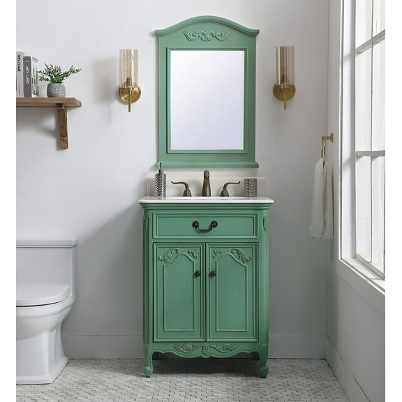 Lisotte 27" Mint Green Single Bathroom Vanity