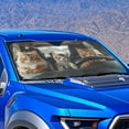 thumbnail image 2 of Yuyamidu Driving Cat Car Window Shade Cute Windshield Sun Shade for Van SUV Big Sedan Personalized Sunshade for Car Windshield Automotive Accessories, 2 of 7