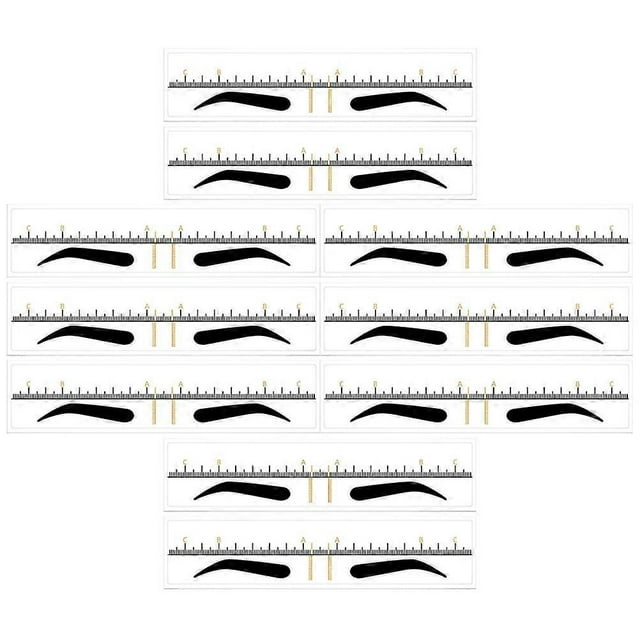 50pcs Disposable Eyebrow Stencils Yellow Wide Brow Makeup Templates for Precise Shaping and Positioning Tools for Women