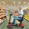 thumbnail image 5 of Foldable Electric Medical Scooter for Seniors and Adults with Adjustable Handlebar & Free Front Basket - Matte Red, 5 of 9