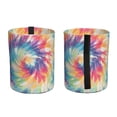 thumbnail image 3 of Round Car Trash Can 7×5.9in Waterproof, Durable, Not Easy To Fade, Easy To Install And Disassemble To Prevent Interior Pollution Silver Tie Dye Background Vibrant Colors And Swirling, 3 of 7