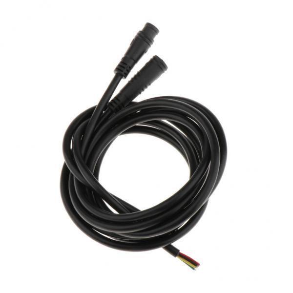 2x Extensor de extensión de eléctrica Motor de accionamiento medio Cable de conversión de eléctrica Componentes de alambr Cola Cable de extensión de bicicleta eléctrica