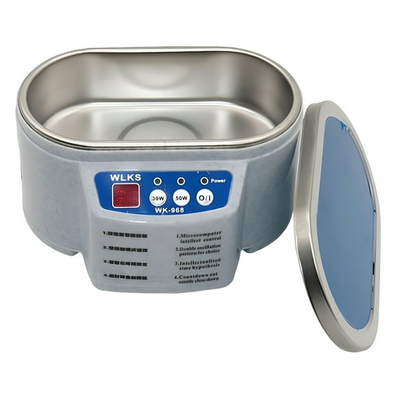 HIBIBUD Ultrasonic Cleaner Low Noise 30/50W Timing ABS Sonicator Jewelry Glasses Circuit Board Cleaning Machine for Daily Use