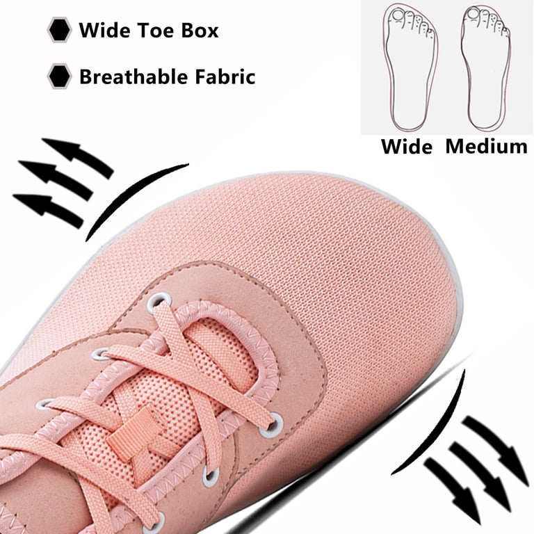 Women's Barefoot Walking Shoes – Wide Toe Box, Zero Drop, Breathable Slip-On Sneakers For Travel Or Work (Sizes 6-11, W Width)