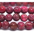thumbnail image 2 of Bracelet Extensible Unisexe en Perles Rondes de 6 mm en Jaspe de Sédiment Marin Rose Teint, 2 of 2