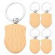 thumbnail image 4 of DIY Wood Keychain Blanks for Decoration Use Light Brown Wood and Aluminium Alloy 6pcs, 4 of 5
