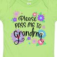 thumbnail image 4 of Inktastic Please Pass Me to Grandma with Flowers Boys or Girls Baby Bodysuit, 4 of 5