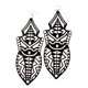 thumbnail image 1 of Pendientes grandes de acrílico punk rock grandes pendientes huecos Negro Salvador Pendientes pendientes, 1 of 6