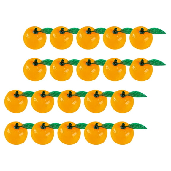 20 Pcs Artificial Orange Fruit Set, Realistic Mandarin Simulation Faux Fruit Decor, PVC Foam Home Decoration