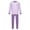 Purple, variant on Jizyo Kids Boys Girls Long Johns Thermal Underwear Set Long Sleeve Rabbit Printed Crewneck T-Shirt and Elastic Waist Pants Gray 5-6